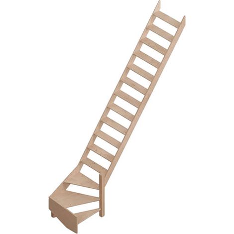 Escalier bois 15 marches - Hauteur à franchir 3.20mLargeur 0,68m - COTTAGEJ-LD-320-SR (1/5)