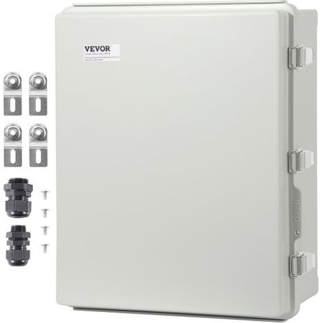 Elektrischer Anschlusskasten für den Außenbereich, 35 x 25 x 15 cm, Elektrogehäuse aus ABS-Kunststoff mit Klappdeckel, Edelstahlriegel, IP67, staubdicht und wasserdicht für elektrische (1/5)
