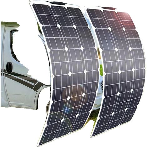 Kit de panneaux solaires, design flexible, protection étanche, 200w 12v 24v 20A kit (1/2)