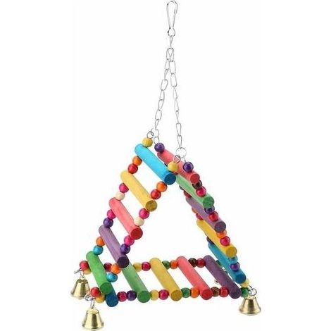 Échelles d'oiseaux colorées, échelle, Jouets de Perruche en Bois pour Oiseaux (1/5)