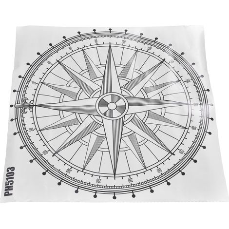 Wandtattoo mit Kompassmuster, abnehmbare, originelle Wandaufkleber für Wohnzimmer und Sofa (1/5)