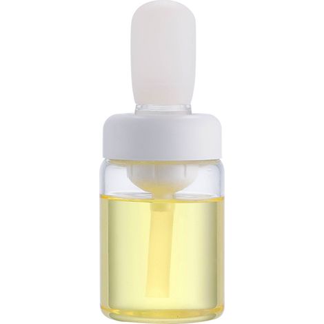 Ölflasche mit Pinsel und Silikonpipette zum Kochen, Braten und Backen (1/5)