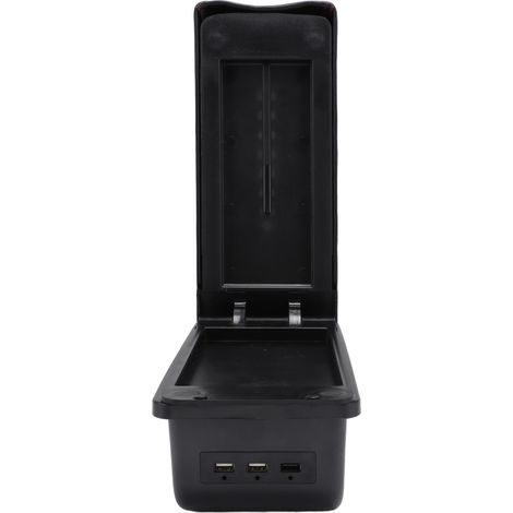 Console centrale Boîte accoudoir double étage 3 ports USB Rangement voiture remplacement NIVA, coffre bras ergonomique. (1/5)