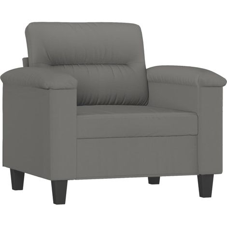Fauteuil de Salon,Chaise,Fauteuil gris foncé 60 cm tissu microfibre CFW426422 (1/5)