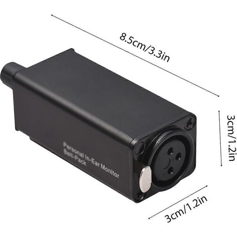 Amplificateur de monitoring intra-auriculaire, amplificateur de casque stéréo portable avec entrée XLR, sortie jack 3,5 mm et réglage du volume (1/4)