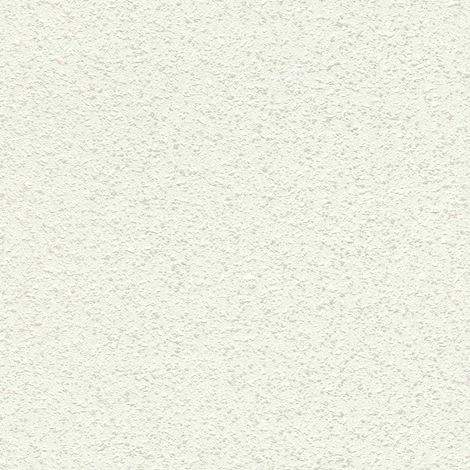 Papier peint intissé aspect plâtre blanc, dimensions 10,05 x 0,53 m, pour décoration murale intérieure (1/5)