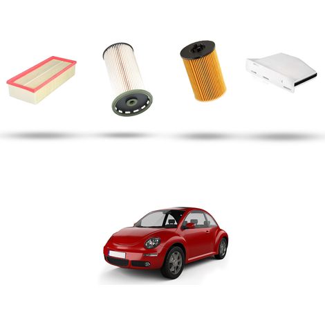Kit tagliando 4 filtri compatibile con Vw New Beetle / Cabrio (5C) 2.0 TDI 81kw Dal 2014 (1/5)