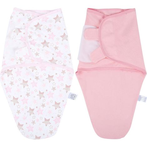 2 gigoteuses pour bébé, motif étoiles, taille S, 65x51 cm, en coton, pour nouveau-nés 0-2 mois (1/5)