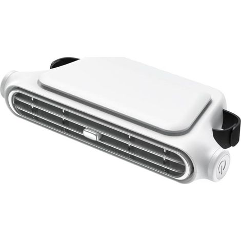 Ventilateur Siège Auto 2025 USB Blanc Double Turbo (1/5)