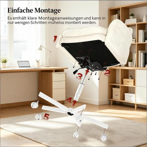 Fauteuil d'appoint moderne pivotant, chaise de salle à manger, chambre, salon et coiffeuse — design scandinave, confort ergonomique (1/4)