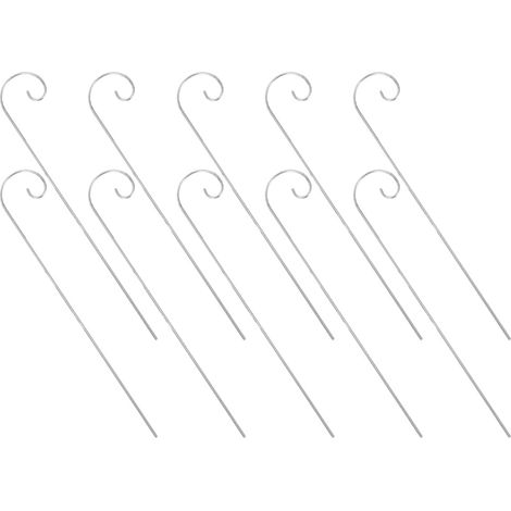 Gartenstecker 10 Stück 2x200mm Hirtenhaken zum Aufhängen von