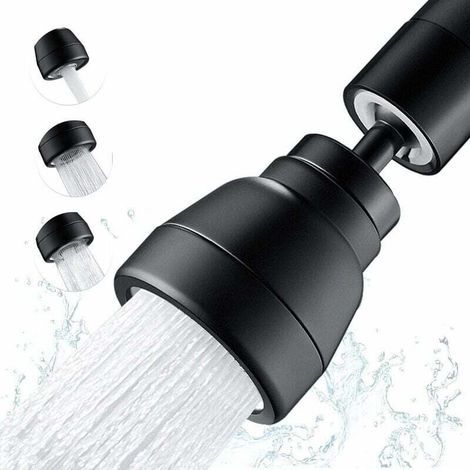 Mousseur robinet cuisine 360° – 3 modes de décharge – Laiton massif et ABS – Économie d'eau – Compatible avec robinets 22mm/24mm