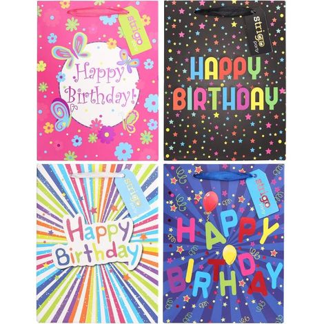Sacchetto regalo per feste 18x23x10cm mix strigo
