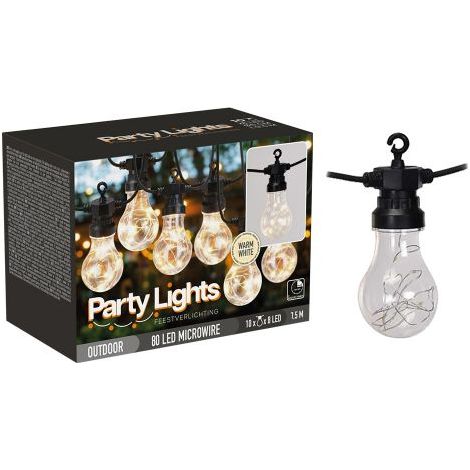 LUMINARIA 'PARTY' cavo mt.7,5 - 10 portalampade E27