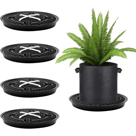 Lot de 4 Bases d'arrosage Automatique en Tissu pour Sacs de Culture – Soucoupes Auto-irrigantes et Plateaux d'arrosage pour serres d'intérieur, tentes de Culture et Jardins (1/5)