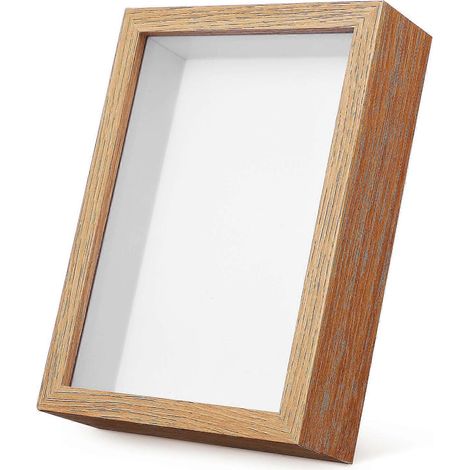 Cadre photo en bois pour la décoration intérieure, 7,7 × 5,7 × 1,8 pouces, pour les amateurs de loisirs créatifs, 1 pièce. (1/2)