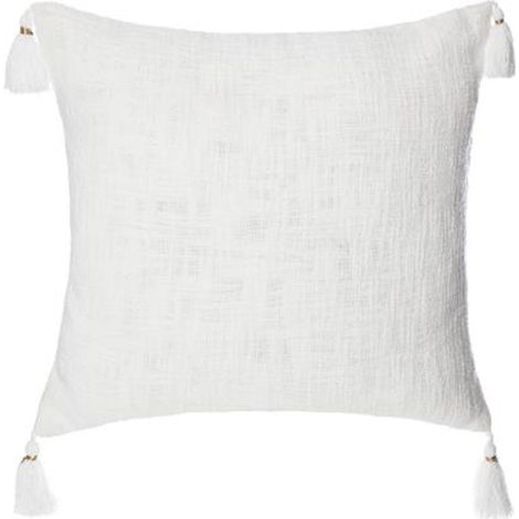 Housse de Coussin "Slub" 40x40cm Blanc (1/4)