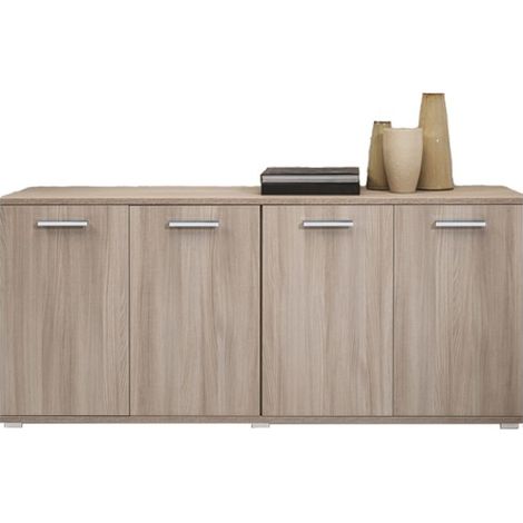 Meuble polyvalent meuble de salon en bois mélaminé orme 180x45xh.80 cm