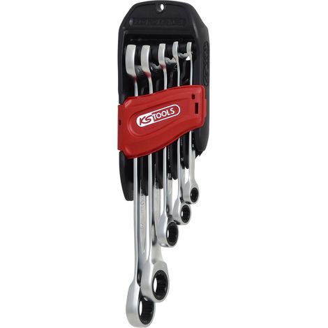 KS Tools DUO GEARplus Ratschenringmaulschlüssel-Satz mit Maul-Ratschenfunktion, 5-tlg. (1/5)