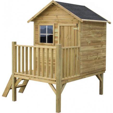 casetta da giardino per bambini in legno domus "tomek" 174x123x212 cm (1/4)