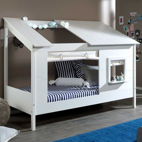 Lit maison HOUSEBED 90x200 avec tiroir lit sans voile/sans sommier- (1/5)