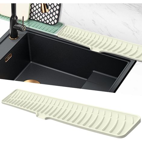 1 Tapis Égouttoir Silicone, 60x10cm, Antidérapant, Drainage Rapide, Pour Cuisine Salle De Bain