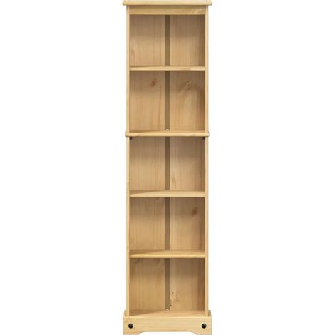 vidaXL Bibliothek Corona 46x20x170 cm aus massivem Kiefernholz braun