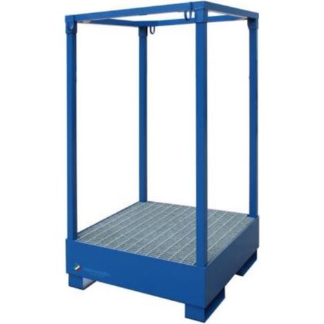 Contenitore pedana porta BIG BAG 1000 Lt con struttura smontabile in acciaio (1/2)