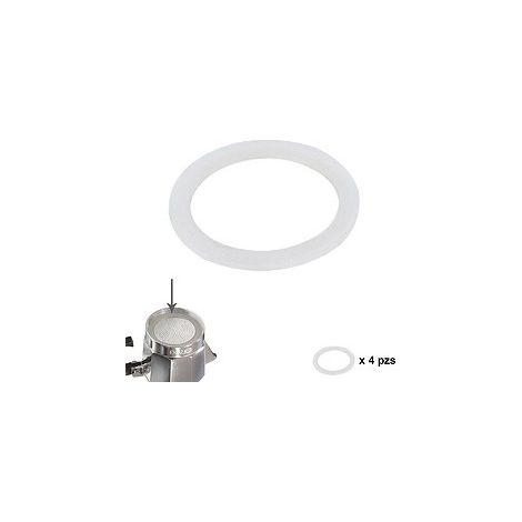Guarnizione in gomma siliconica in alluminio per macchina da caffè classica / induzione 2 tazze (4 pezzi)