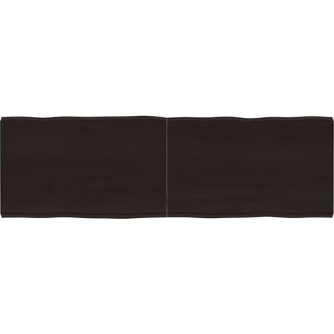tablero de mesa vidaXL marrón oscuro 160x50x(2-6)cm Madera con borde natural (1/5)