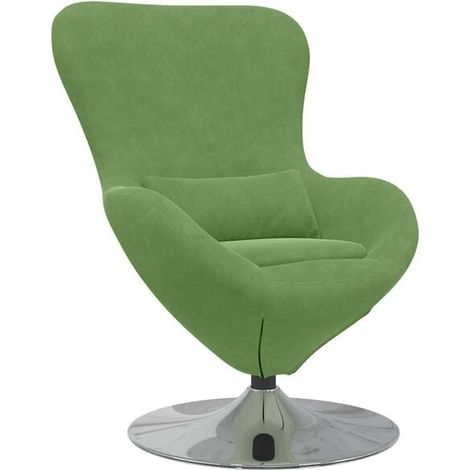 Chaise œuf en velours – Fauteuil suspendu design moderne avec structure en bois massif, idéal pour salon, chambre ou espace détente (1/5)