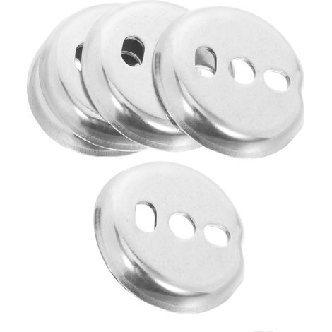 Kit de fixation pour barre porte-serviettes PACKOVE : plaque de base ronde (5 pièces) en acier inoxydable, protège des rayures (1/5)
