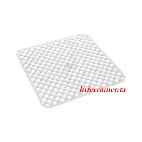 Tapis de douche antidA rapant Geo tapis pvc blanc Gedy 53x53 cm