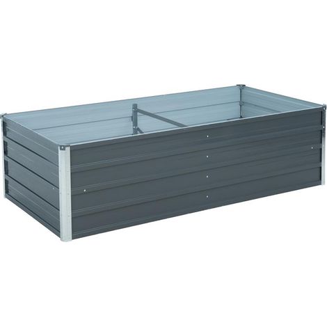 Hochbeet Pflanzbeet Metall Gemüsebeet Pflanzkasten Stahl Beet Blumenbeet Garten RAL7016 (Anthrazitgrau) / 160x80x45 cm