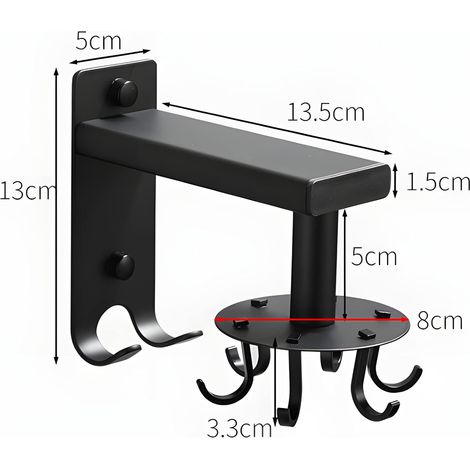 Portautensili da cucina autoadesivo da parete, con 6 ganci rimovibili e 2 ganci robusti - per appendere pentole, padelle, spatole, cucchiai - ALTRO (1/4)