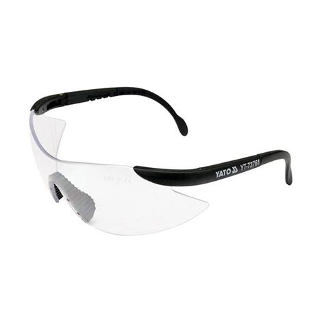 Gafas protectoras ajustables EN166 (protección clase II) fabricada en policarbonato color negro y transparente (1/2)