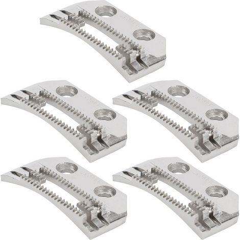 Satz mit 5 universellen doppelreihigen Feinzahn-Nadelplatten für Nähmaschinen (1/5)