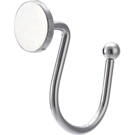Set de 12 anneaux de rideau de douche: boutons ronds en argent antirouille pour la salle de bain,pour Rideaux et Tringles à Rideaux (1/4)