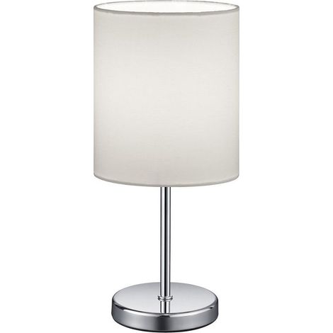 Lampe de table, abat-jour en tissu, E14, 40 W, Blanc, 13 x 13 x 28,5 cm (1/3)