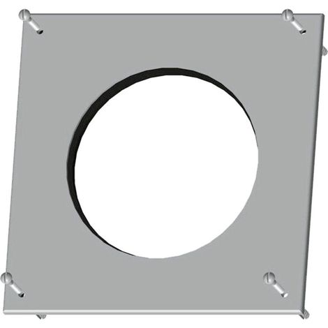 Wolf Rosette DN125, eckig weiß, aus PP, 2651491