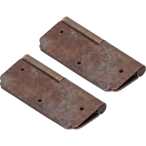 Charnière d'angle 6cm en acier, quincaillerie de meuble ancienne chinoise, paire de 2 pièces pour armoire, accessoires de fixation robustes. (1/5)