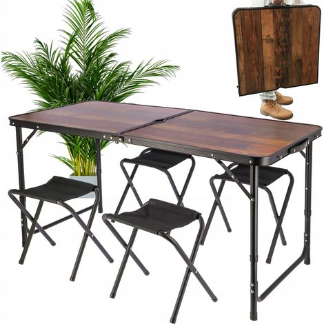 SET CAMPING maleta de jardín TURÍSTICA plegable MESA + 4 SILLAS
