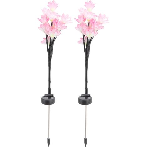 Wasserdichte, solarbetriebene, blumenförmige Lichter, dekorative LED-Außenleuchten für Garten und Hof, warmes Licht (1/5)