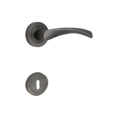 Maniglia Vittoria Con Rosette Patent Alluminio Antracite