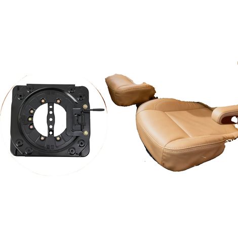 Base de asiento giratoria, rotación de 360 grados, alta capacidad de carga, color negro. (1/5)