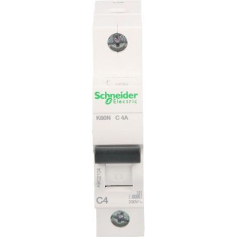 Interruttore automatico 1P C 4A 6kA AC K60N Acti9 A9K02104