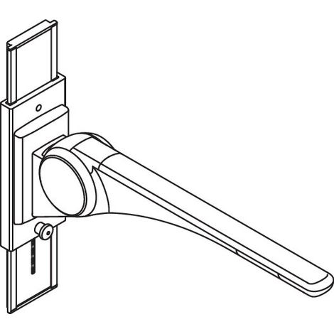 HEWI 802.50.40760 Poignée rabattable de soutien Basic, 700 mm (1/2)