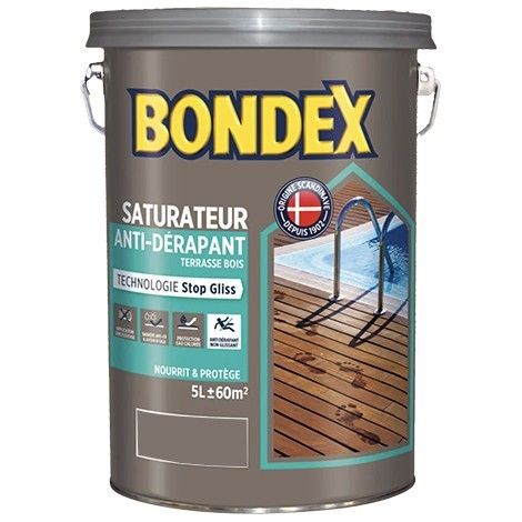 Saturateur Antidérapant BONDEX Gris vintage 5 L (1/3)