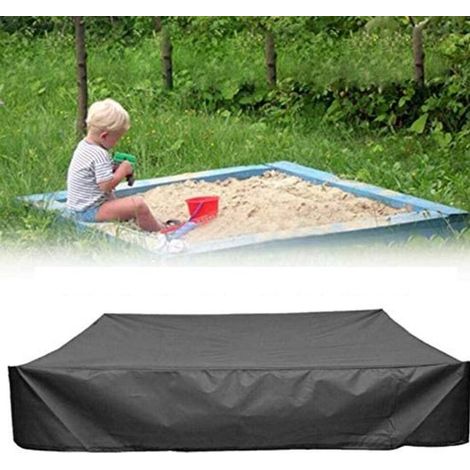 Wasserdichte Sandkastenabdeckung 150 x 150 x 20 cm 210D Oxford Gewebe mit Kordelzug wind und staubdicht zum Schutz von Kinderspielzeug für Sandka (1/5)