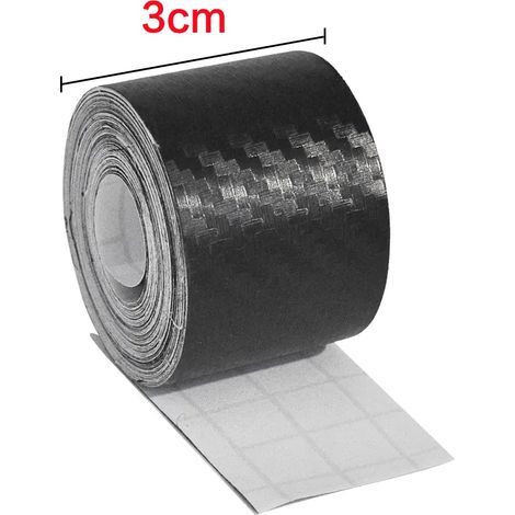 (10 m,largeur 3 cm) Bande adhésive 3D en fibre de carbone pour voiture,à coller soi-même,pour seuils de porte et rétroviseurs latéraux Film de protection anti-rayures et imperméable (1/3)